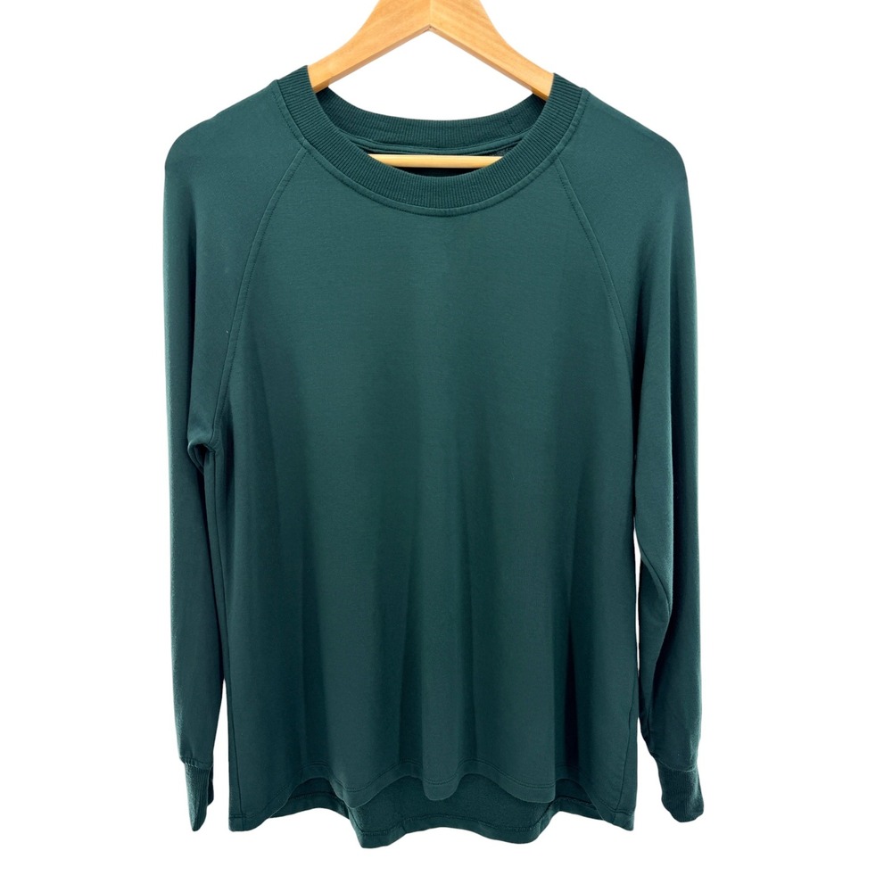 LAKE Pajamas Womens Medium Evergreen Modal‎ Raglan Long Sleeve Loungewear Top